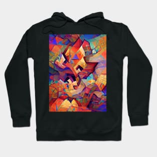 Colorful Distorted Squares Hoodie